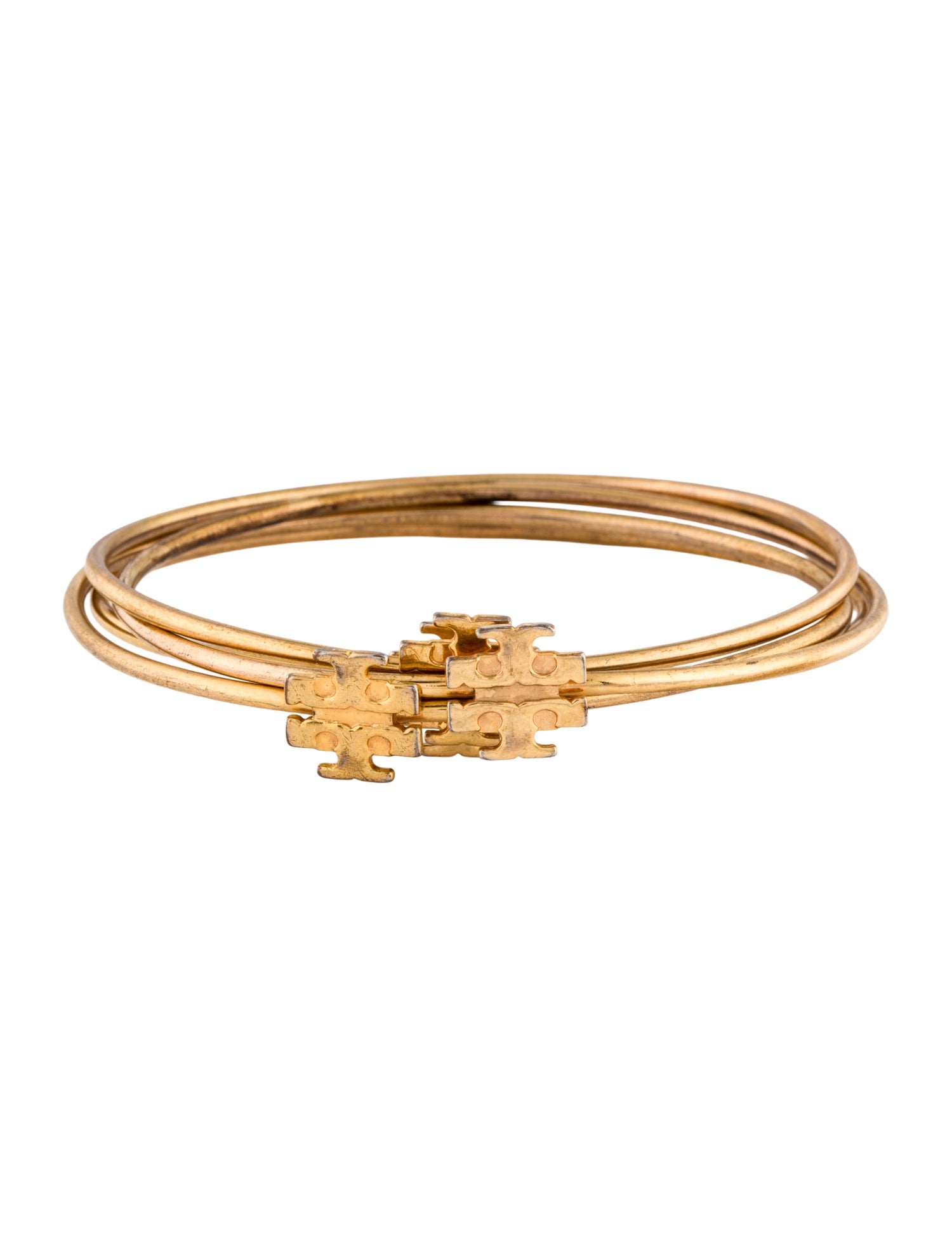 Tory Burch Logo T Stacking Bangle Set